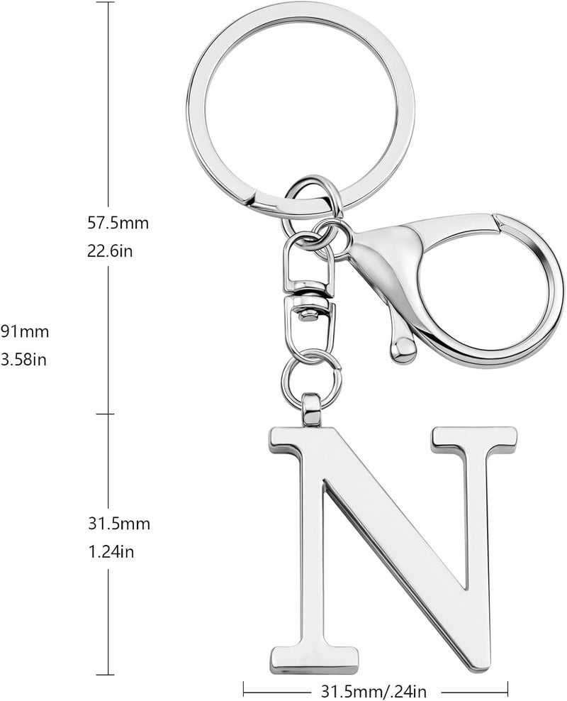 LAXPICOL Gold Letter A-Z Keychain for Women Bag Charms Purse Charms For Handbags Metal Alphabet Initial Letter Keychain - Image 3